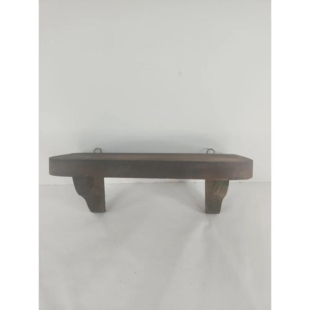 Vintage Wooden Shelf With Hangers 9 3/4